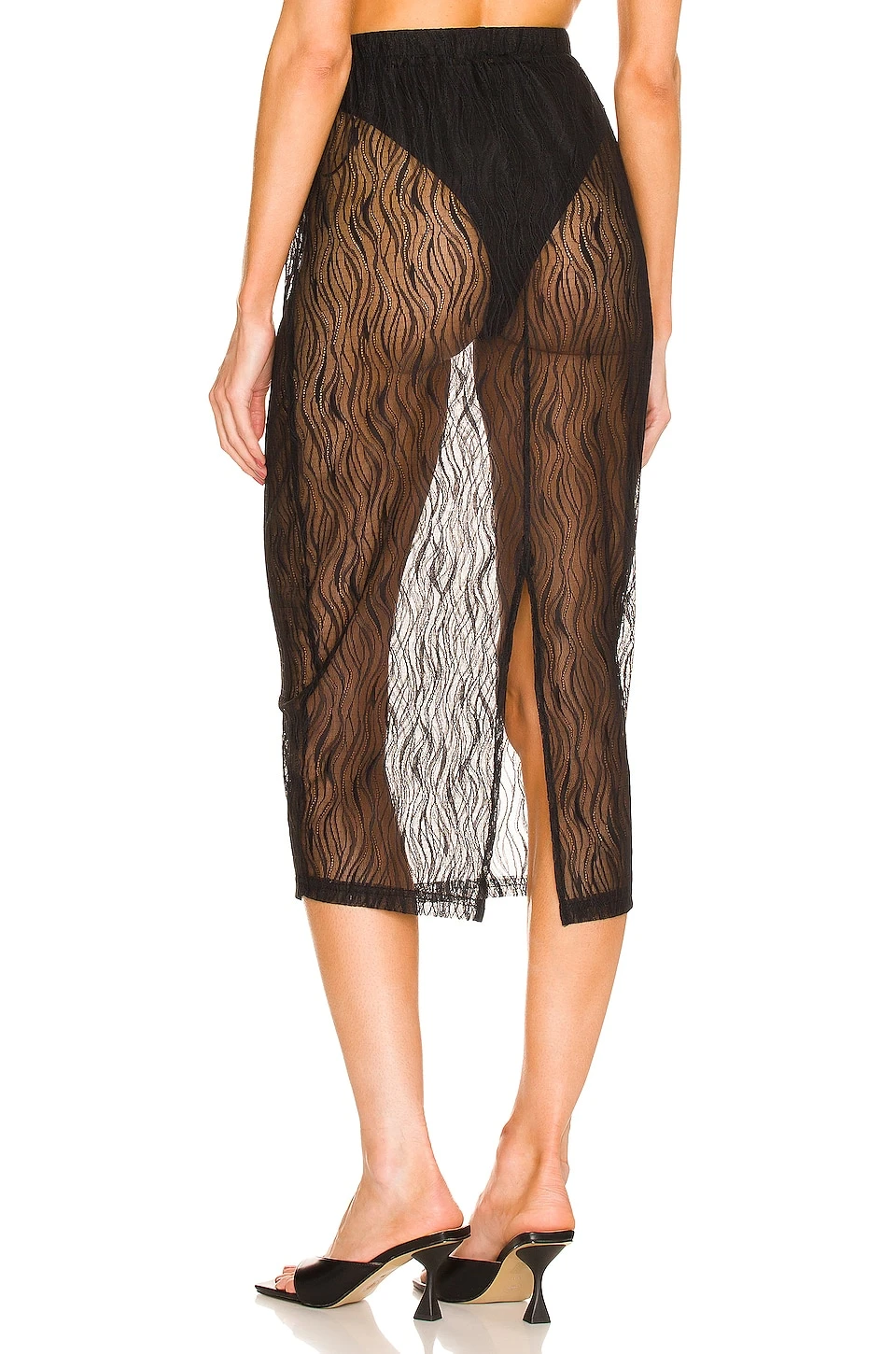 L'Academie Elowen Midi Skirt In Black 3 L'Academie Elowen Midi Skirt In Black - Image 3