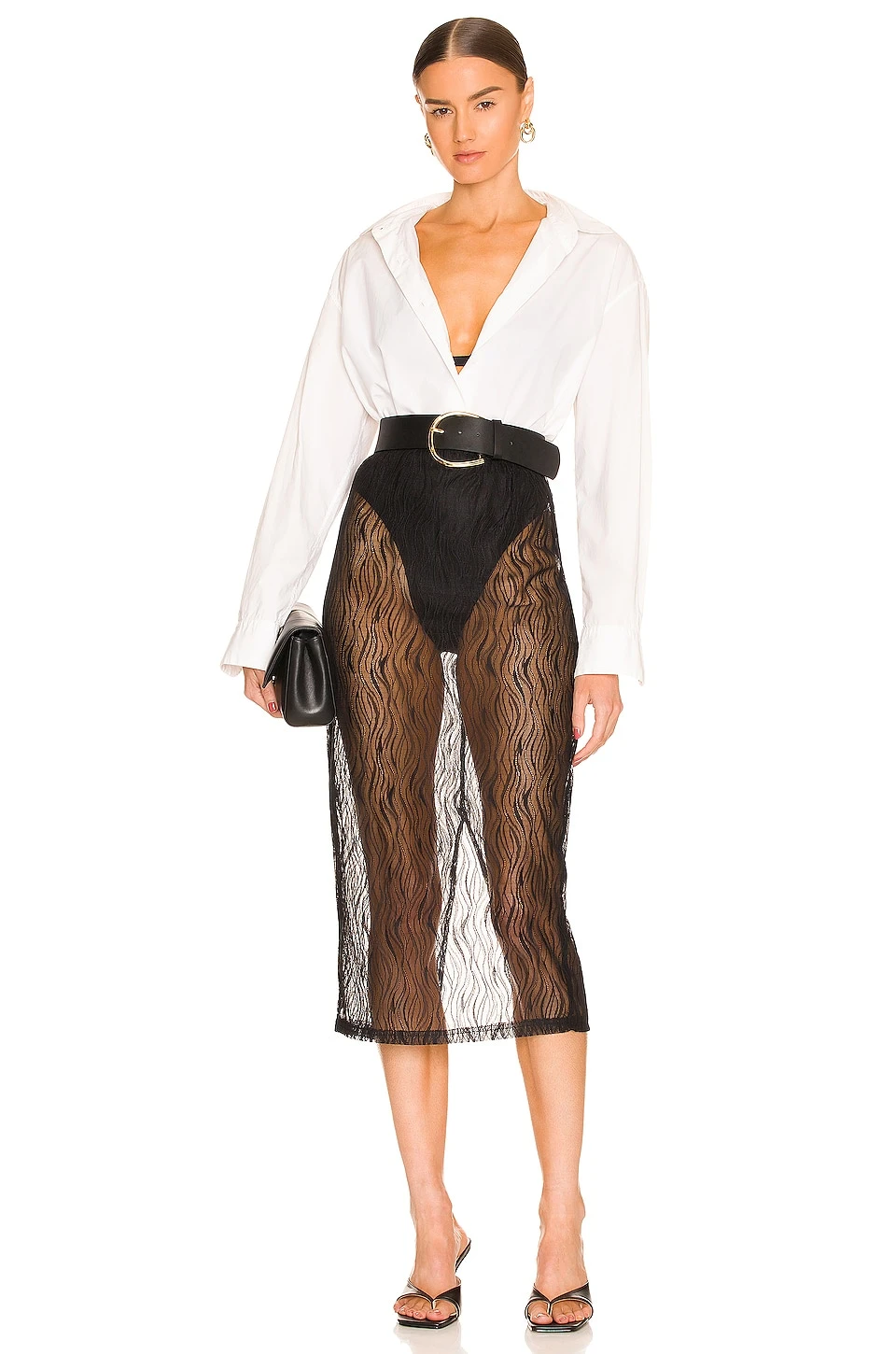 L'Academie Elowen Midi Skirt In Black 4 L'Academie Elowen Midi Skirt In Black - Image 4