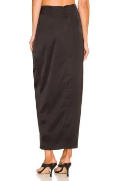 L'Academie The Avril Midi Skirt In Black -L'Academie Sales 2024 LCDE WQ117 V3