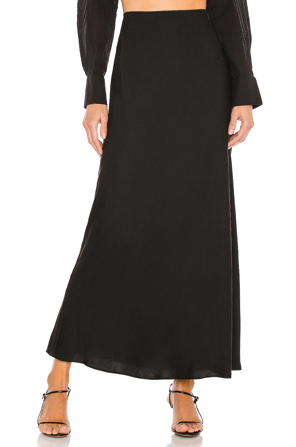 L'Academie Midi Skirt In Black