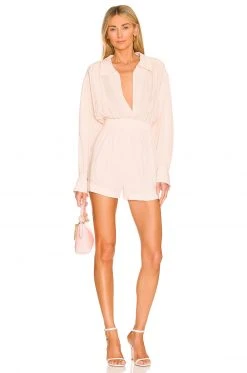 L'Academie The Rayne Romper In Blush