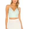 L'Academie The Orabelle Top In Mint Green
