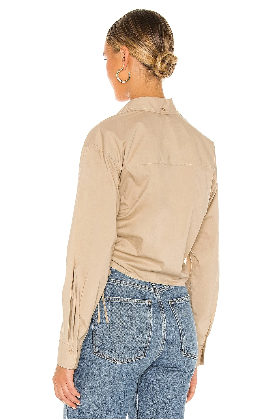The Lena Blouse in Khaki L'Academie The Lena Blouse In Khaki -L'Academie Sales 2024 LCDE WS671 V3