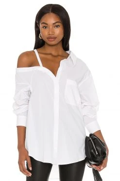 L'Academie Off Shoulder Blouse In White
