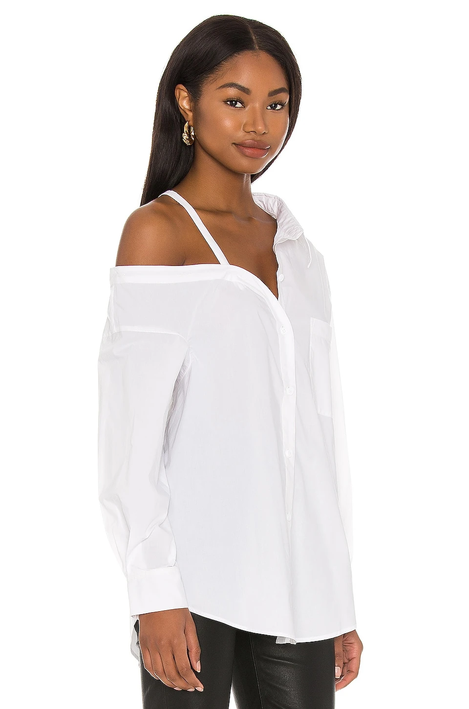 Off Shoulder Blouse in White L'Academie Off Shoulder Blouse In White -L'Academie Sales 2024 LCDE WS704 V2