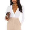 L'Academie Henley Bodysuit In White