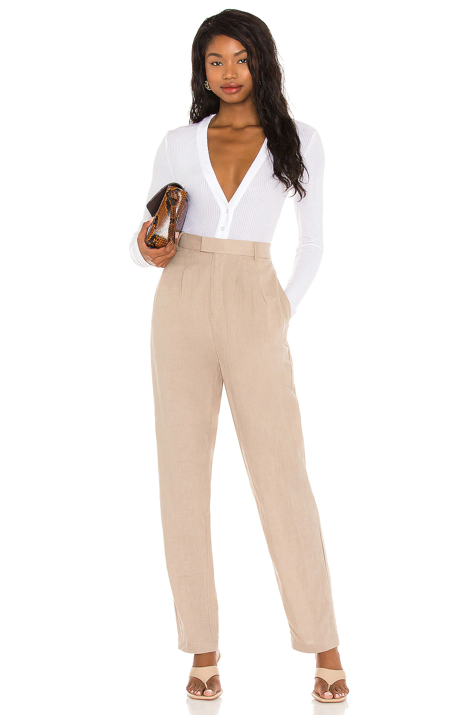 L'Academie Henley Bodysuit In White 5 L'Academie Henley Bodysuit In White - Image 5