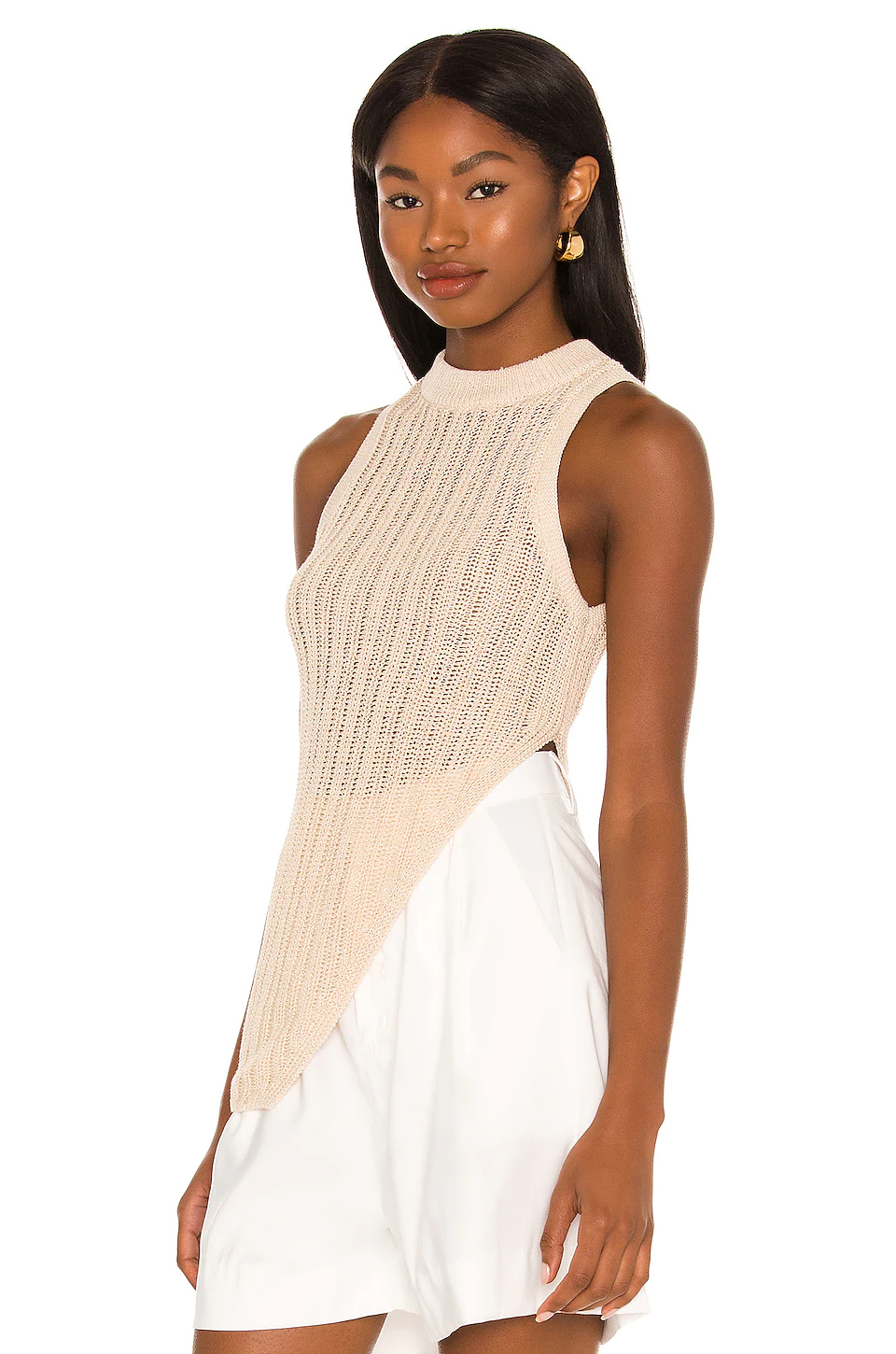 Mischa Knit Top in Natural Jute L'Academie Mischa Knit Top In Natural Jute -L'Academie Sales 2024 LCDE WS739 V3