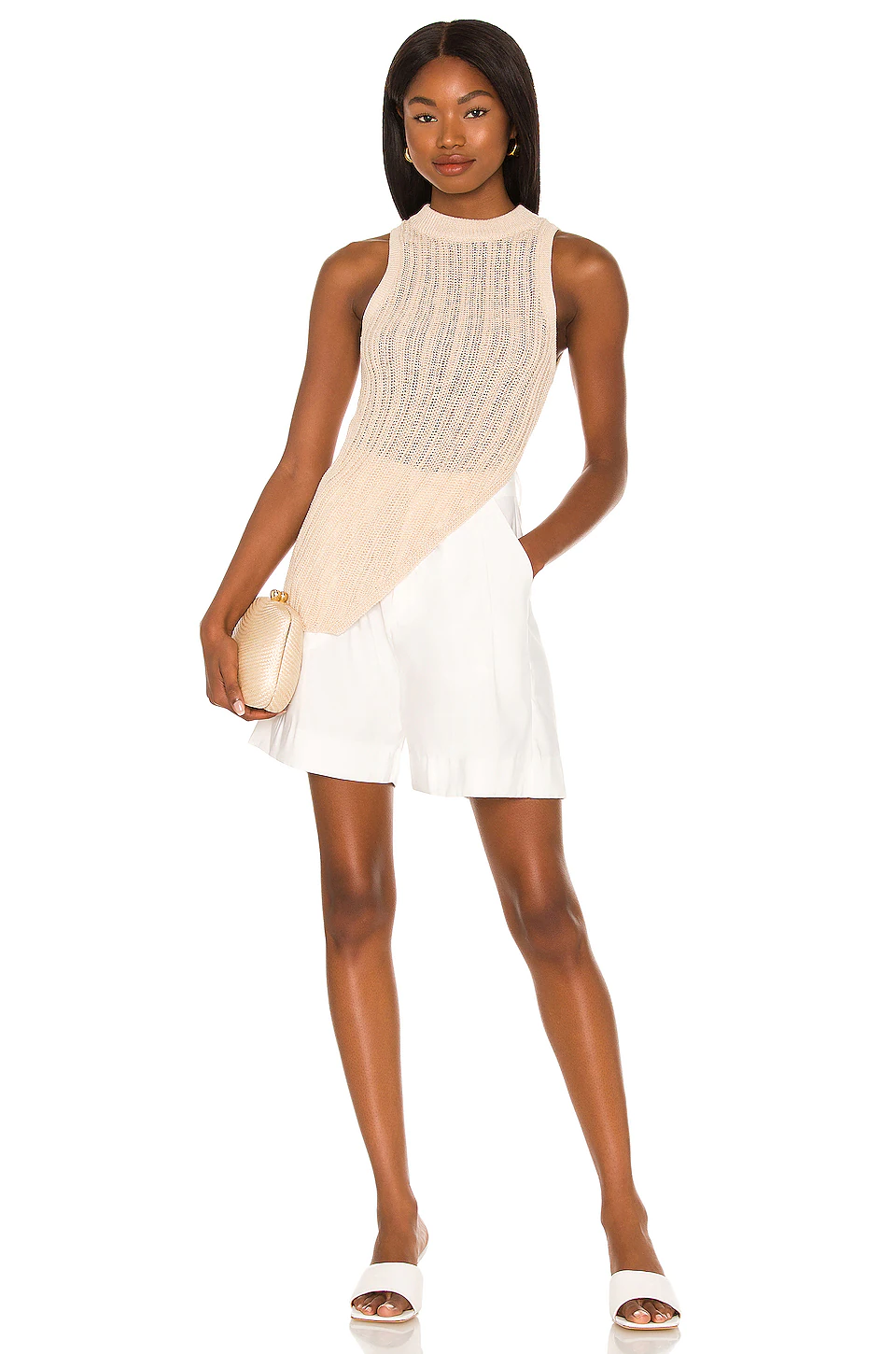 Mischa Knit Top in Natural Jute L'Academie Mischa Knit Top In Natural Jute -L'Academie Sales 2024 LCDE WS739 V5