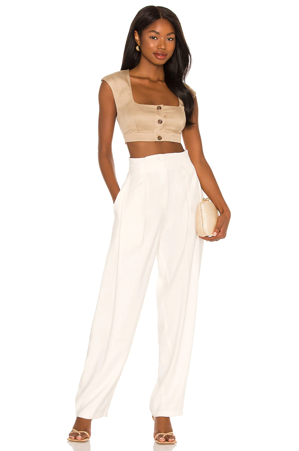 L'Academie Darby Top In Khaki 4 L'Academie Darby Top In Khaki - Image 4