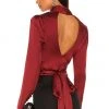 L'Academie The Suzanne Top In Burgundy
