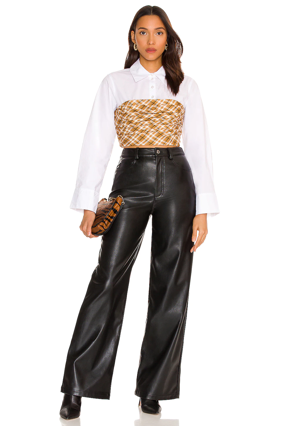 L'Academie Triska Twofer Top In Ochre Multi 4 L'Academie Triska Twofer Top In Ochre Multi - Image 4