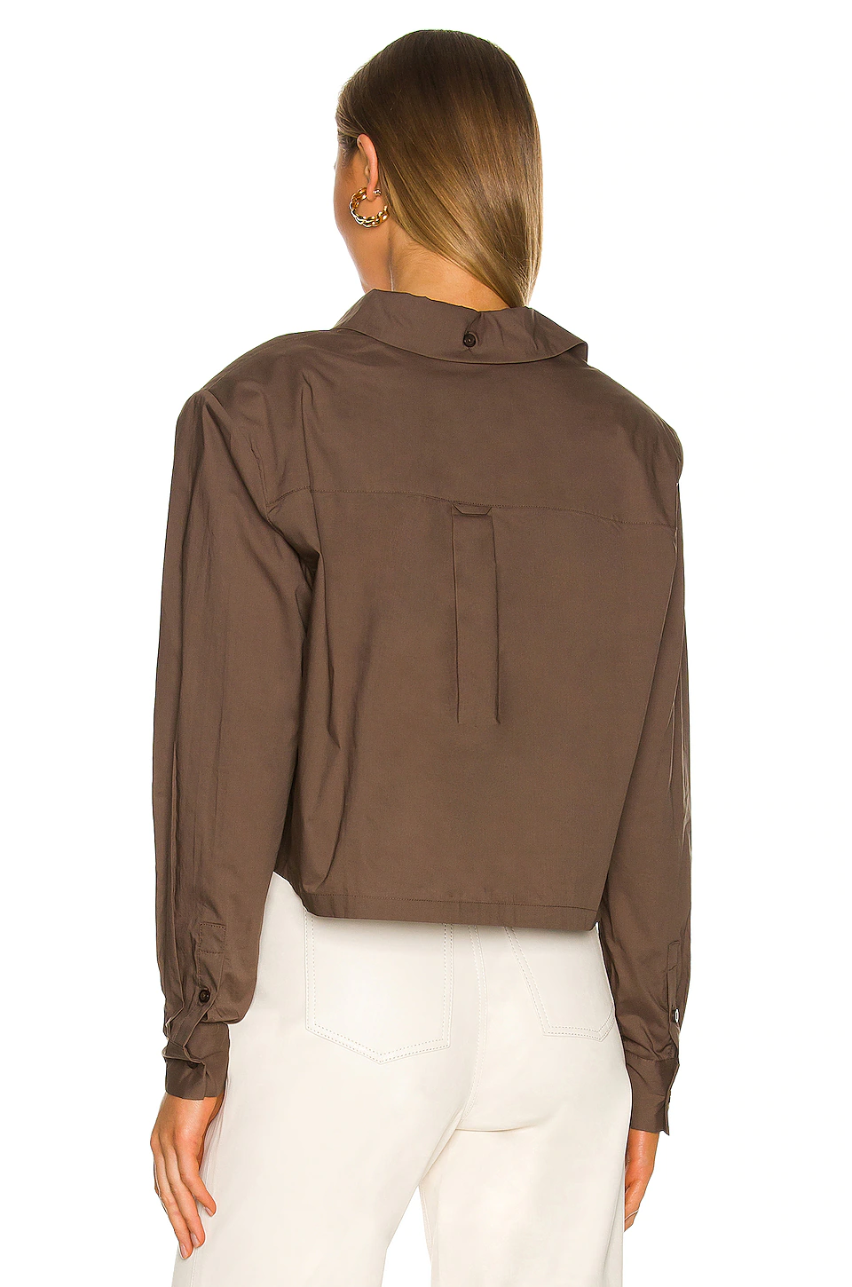 L'Academie The Tory Blouse In Chocolate Brown 3 L'Academie The Tory Blouse In Chocolate Brown - Image 3