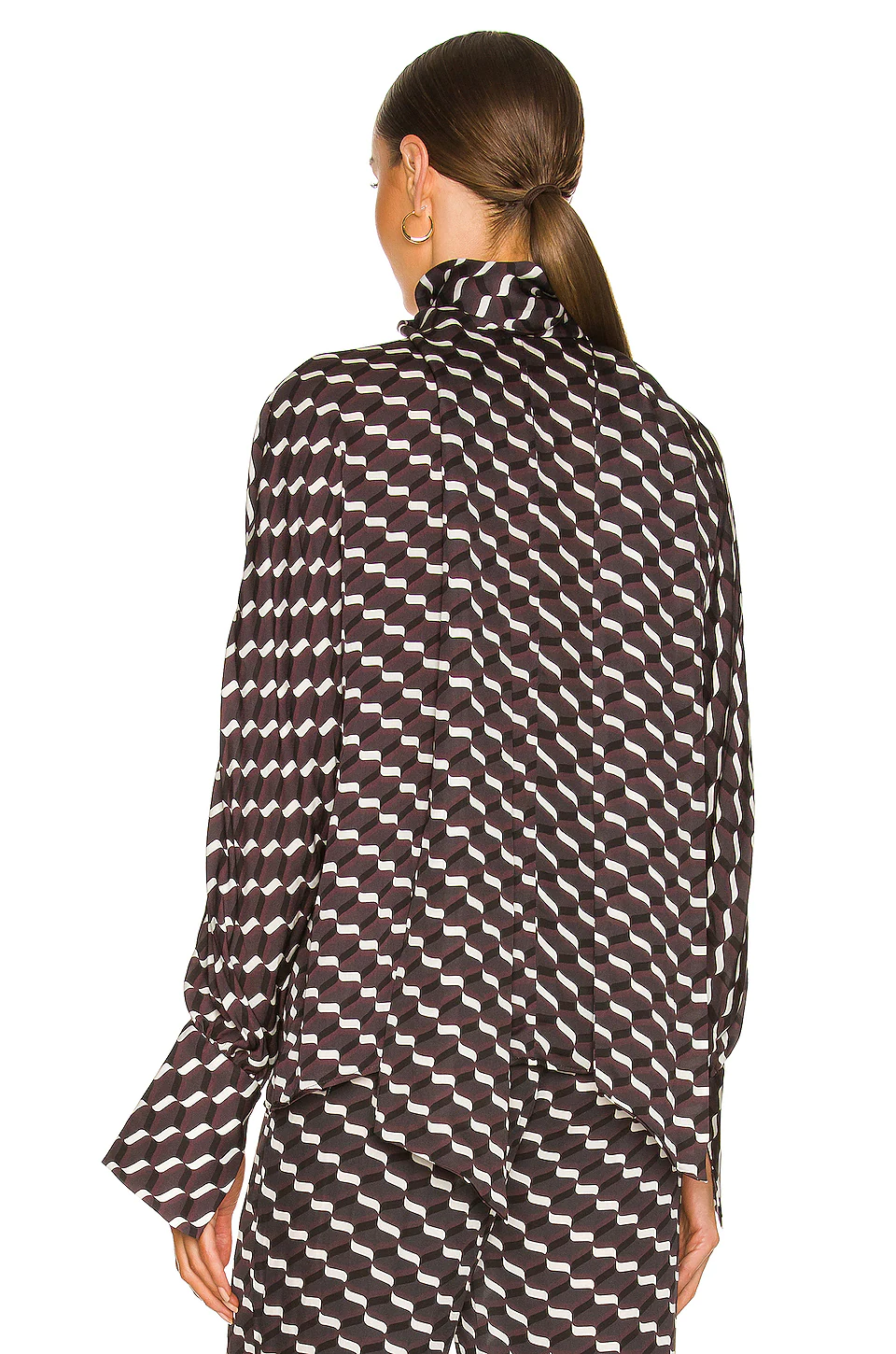 Willma Blouse in Brown Multi L'Academie Willma Blouse In Brown Multi -L'Academie Sales 2024 LCDE WS794 V3