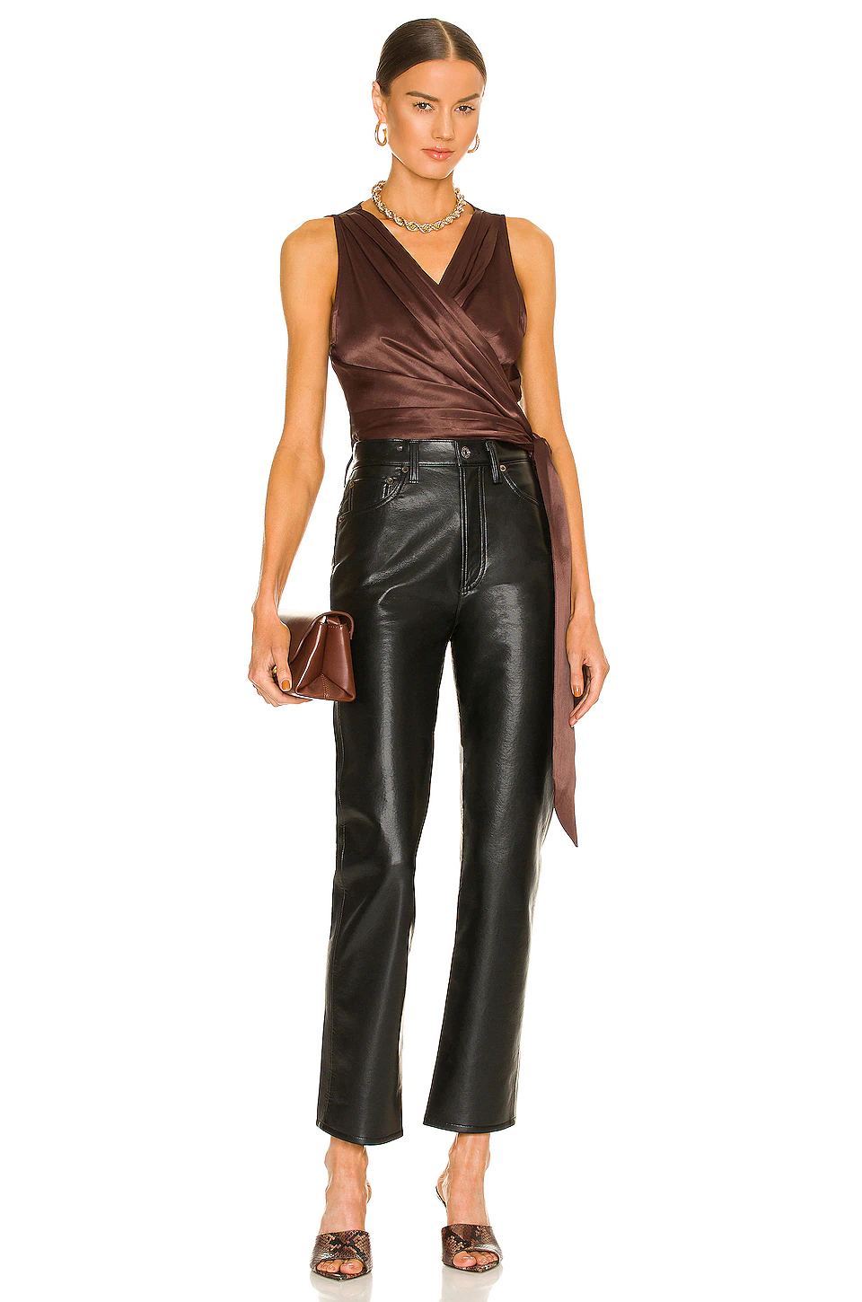 Shiri Top in Chocolate Brown L'Academie Shiri Top In Chocolate Brown -L'Academie Sales 2024 LCDE WS795 V4
