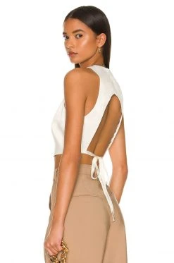 L'Academie Keely Tie Top In Ivory