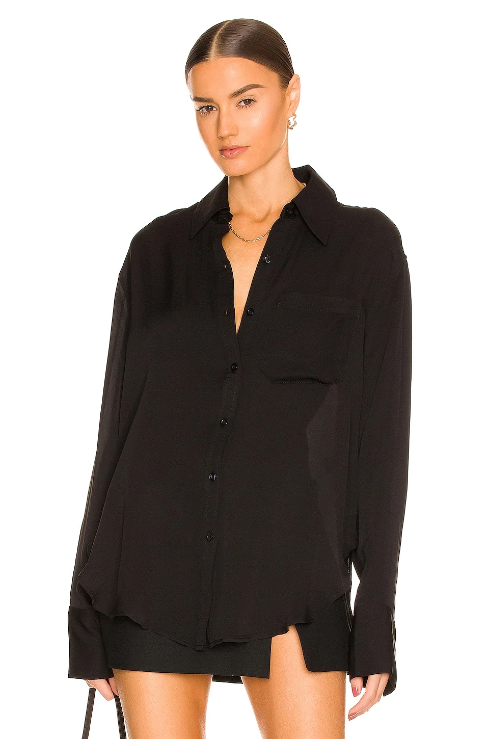 L'Academie Lenae Shirt In Black 1 L'Academie Lenae Shirt In Black