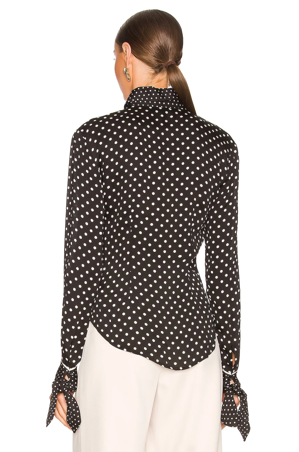 Amora Blouse in Black Multi Dot L'Academie Amora Blouse In Black Multi Dot -L'Academie Sales 2024 LCDE WS822 V3