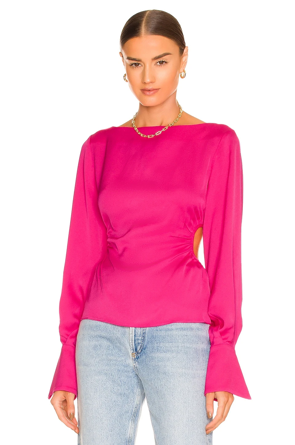 Marlene Blouse in Pink L'Academie Marlene Blouse In Pink -L'Academie Sales 2024 LCDE WS826 V1