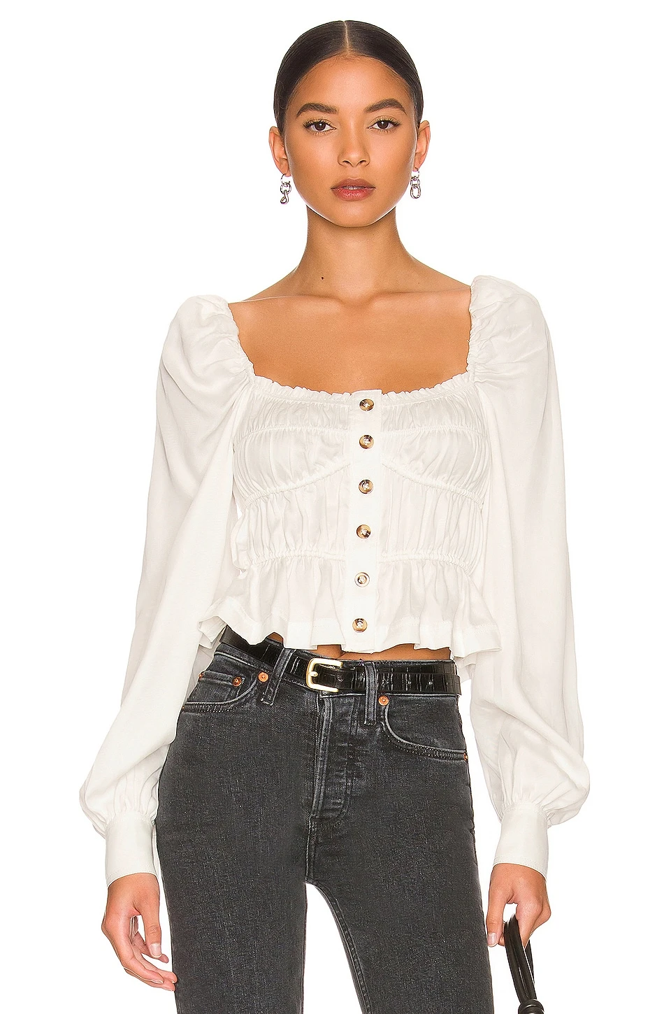 L'Academie Willow Top In White 1 L'Academie Willow Top In White