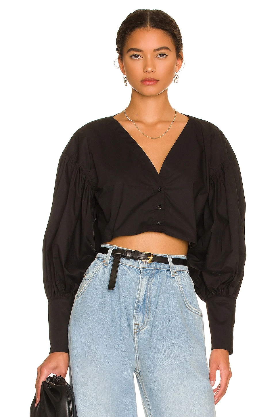L'Academie The Angeline Top In Black 1 L'Academie The Angeline Top In Black